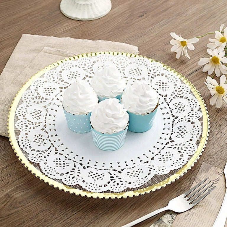 White Round Lace Paper Doilies Disposable Lace Placemats for Food, Cakes,  Desserts, and Baked Treats(4 inch, Pack of 100)