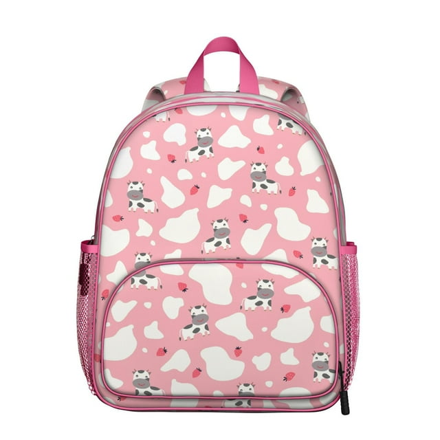Cow Lovers Student Backpack – Funny Black And White Cow Print With Farmhouse Rustic Pattern And Buffalo Cartoon Design