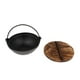 thumbnail image 4 of Olla Portátil Ligera De Aluminio Para Acampar Colgante Olla Con Tapa De Madera Utensilios De Cocina Duraderos Para Cocinar 7 "/7.9" 20 centímetros Baoblaze Portable que cuelga el pote que cuelga, 4 of 8