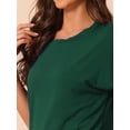 thumbnail image 4 of DARING DIVA Women's Lounge Pajamas Short Sleeve Tops with Shorts Pockets M Green, 4 of 6