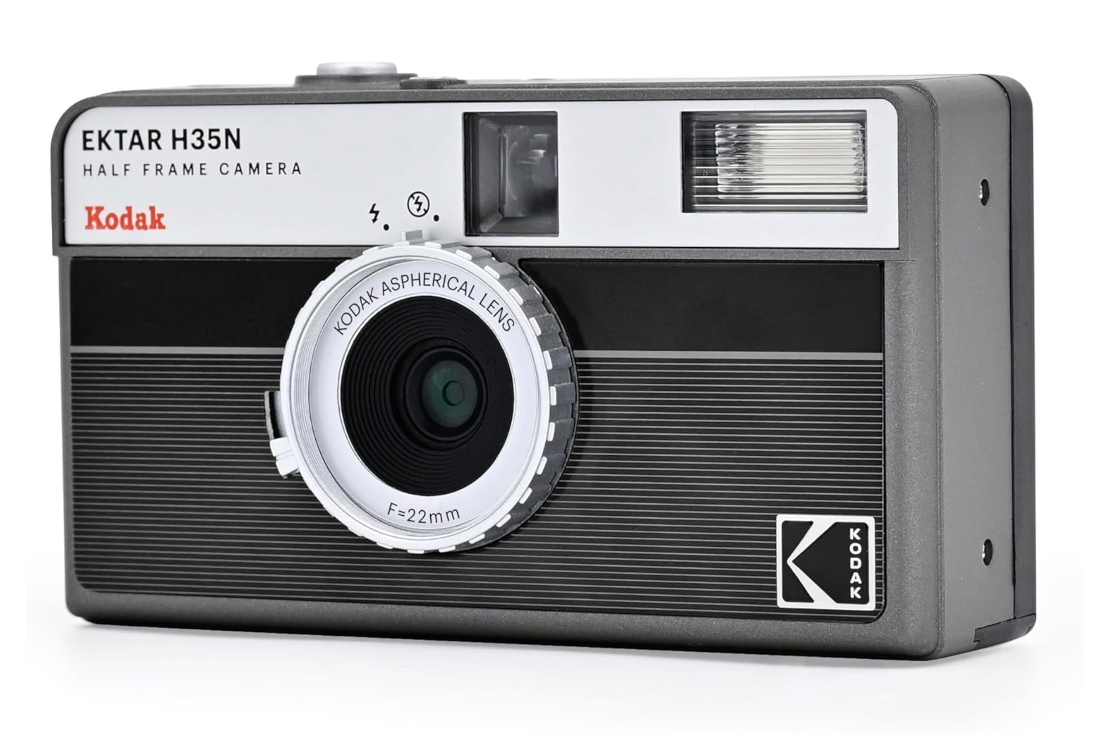【送料込・定価の20%OFF】 Kodak EKTAR H35N ブラック KODAK EKTAR H35N Half Frame Retro Film Camera (Striped Black) Plus