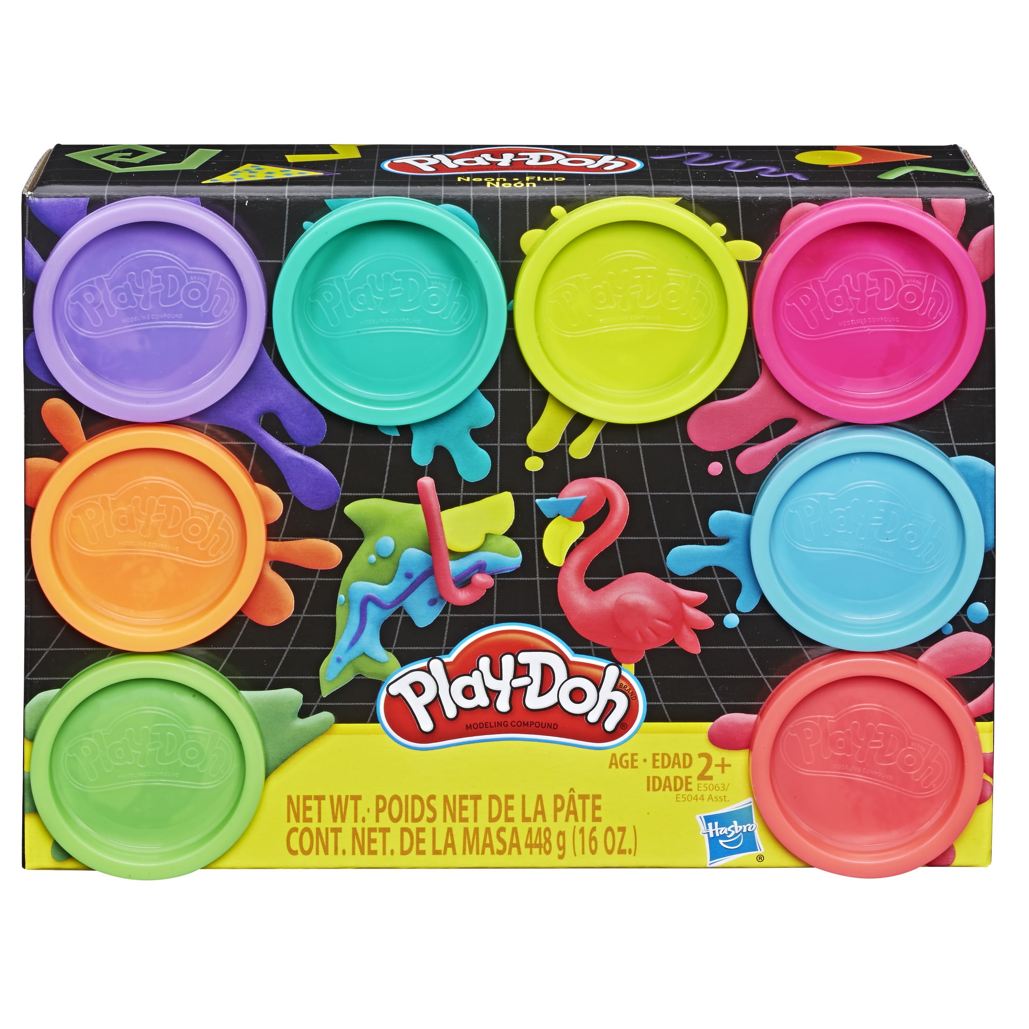 PLAYDOH RAINBOW 8 PACK BY HASBRO MODELLING SCULPT MOULD STRETCH NOVELTY TOY KIDS 