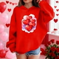 thumbnail image 3 of RXMEKW Heart Print Full-Zip Hooded Sweatshirt for Boys And Girls In Medium And Large With Pockets, 3 of 8