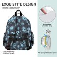 thumbnail image 5 of Football and Halftone Navy Pattern Cute School Backpack Bag for School with Padded Back and Adjustable Shoulder Straps 15.25"x11.5"x5.25", 5 of 5