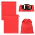 thumbnail image 1 of Uxcell 2-Pack Ski Goggle Bag, 11.8" x 9.1" Soft Microfiber Pouch Bags with Drawstring for Snow Goggles Red, 1 of 7