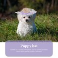 thumbnail image 4 of Small Dog Cosplay Hat Soft Handcrafted Puppy Sun Cap Functional Straw Hat for Pet, 4 of 9