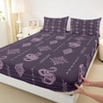 thumbnail image 3 of Feelyou Hippie Snake Damask Bed Sheets, Bohemian Aztec Abstract King Sheets, 4pcs, 3 of 7