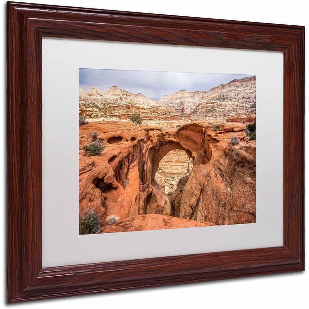 Trademark Fine Art "Cassidy Arch" Canvas Art by Pierre Leclerc, White Matte/Wood Frame