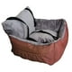 thumbnail image 3 of Asiento de coche para perros, asiento tipo perrera, ligero y desmontable, para perros pequeños y medianos Marrón, 3 of 8