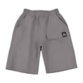 thumbnail image 6 of YunPes Boys Shorts Kids Cotton Linen Cargo Athletic Shorts Boys School 𝐔niform Causal Active Summer Clothes French Terry Short, 6 of 7