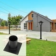 thumbnail image 5 of Outdoor Post Light Base Heavy Duty Pier Mount Adapter for 3" Post Light Fixture Surface Mount Post Matte Black Piece 3" Post Light Fixture Surface Mount Post Matte Black Matte Black, 5 of 5
