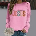 thumbnail image 3 of Shadoumai Jesus Crewneck Sweatshirts Women Christian Letter Print Shirts Casual Fall Long Sleeve Pullover Oversized Winter Clothing, 3 of 5