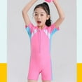 thumbnail image 6 of Kid Girls Boys One Piece Rash Guard Swimsuit UPF 50+ Sun Protection Bathing Suits Water Sport Short Swimsuit, 6 of 7