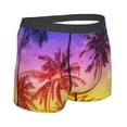 thumbnail image 3 of Balery Palm Trees at Sunset Men's Boxer Briefs, Soft and Breathable Cotton Underwear with nylon Waistband-Medium, 3 of 9