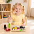 thumbnail image 5 of Wooden Play Food Sushi Slicing Set Wooden Kitchen Toys for Kids 3+ Pretend Play Learning Toy with Cutting Function Safe Non-Toxic Paint Montessori-Inspired Ideal for Preschoolers Home Classroom Use, 5 of 5