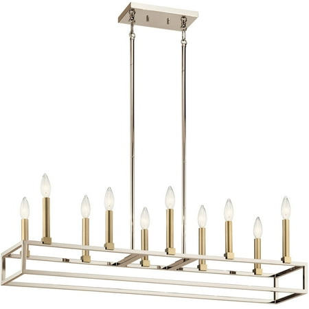

Kichler 44110 Finet 10 Light 38 Wide Taper Candle Chandelier - Nickel