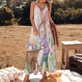 thumbnail image 2 of Easter Bunnies Rabbits Fine Art Sleeveless Dress Summer Dress Woman 2025, 2 of 7