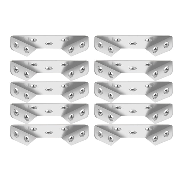 yuksok 10 Pièces Cornière d'Angle en Acier Inoxydable pour Armoire de Table avec Vis