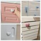 thumbnail image 5 of Paquete de 8 tiradores y perillas de cerámica blanca JM para cajones y pomos de puerta para dormitorio infantil, 5 of 5