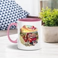 thumbnail image 3 of Be My Valentine's Brittany Spaniel Truck Full of Love Flower Balloon 11oz Accent Two-tone Mug Brittany Dog Lover Gifts Idea Coffee Tea Cup - 02029, 3 of 5