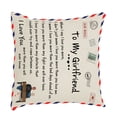 thumbnail image 3 of Naiovety Funda de almohada de piel de melocotón con letras de 45x45cm, diseño personalizado, funda de almohada decorativa, funda de cojín para el Decoración del hogar a la novia Naiovety HA002997-09, 3 of 6