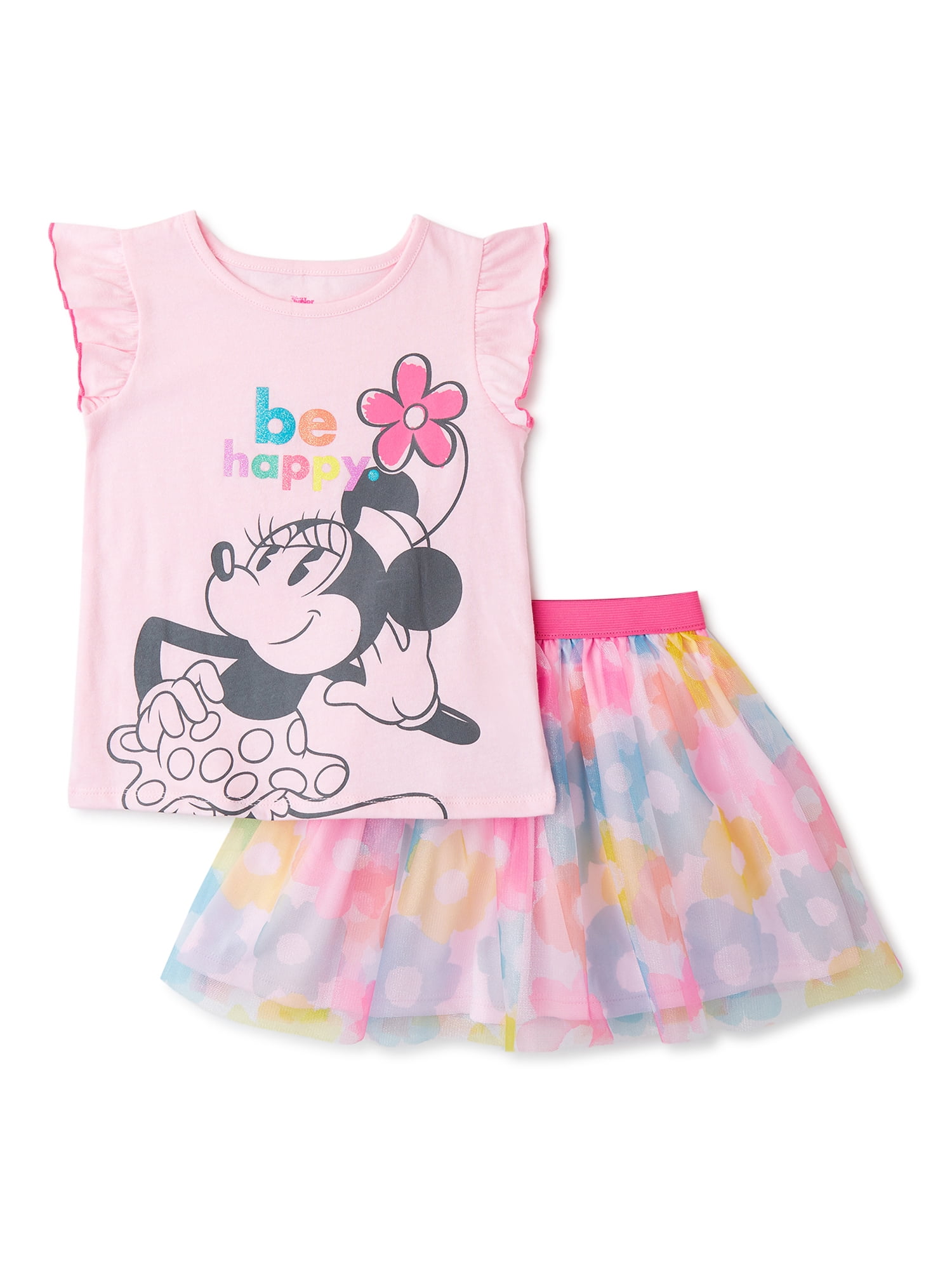 Minnie Mouse Toddler Girl s Short Sleeve All Over Print Dress Sizes 12M 5T