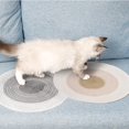 thumbnail image 2 of Almohadilla para rascar gatos, alfombrilla para rascar de ramio natural duradera de 14 pulgadas, gato redondo, 2 of 7