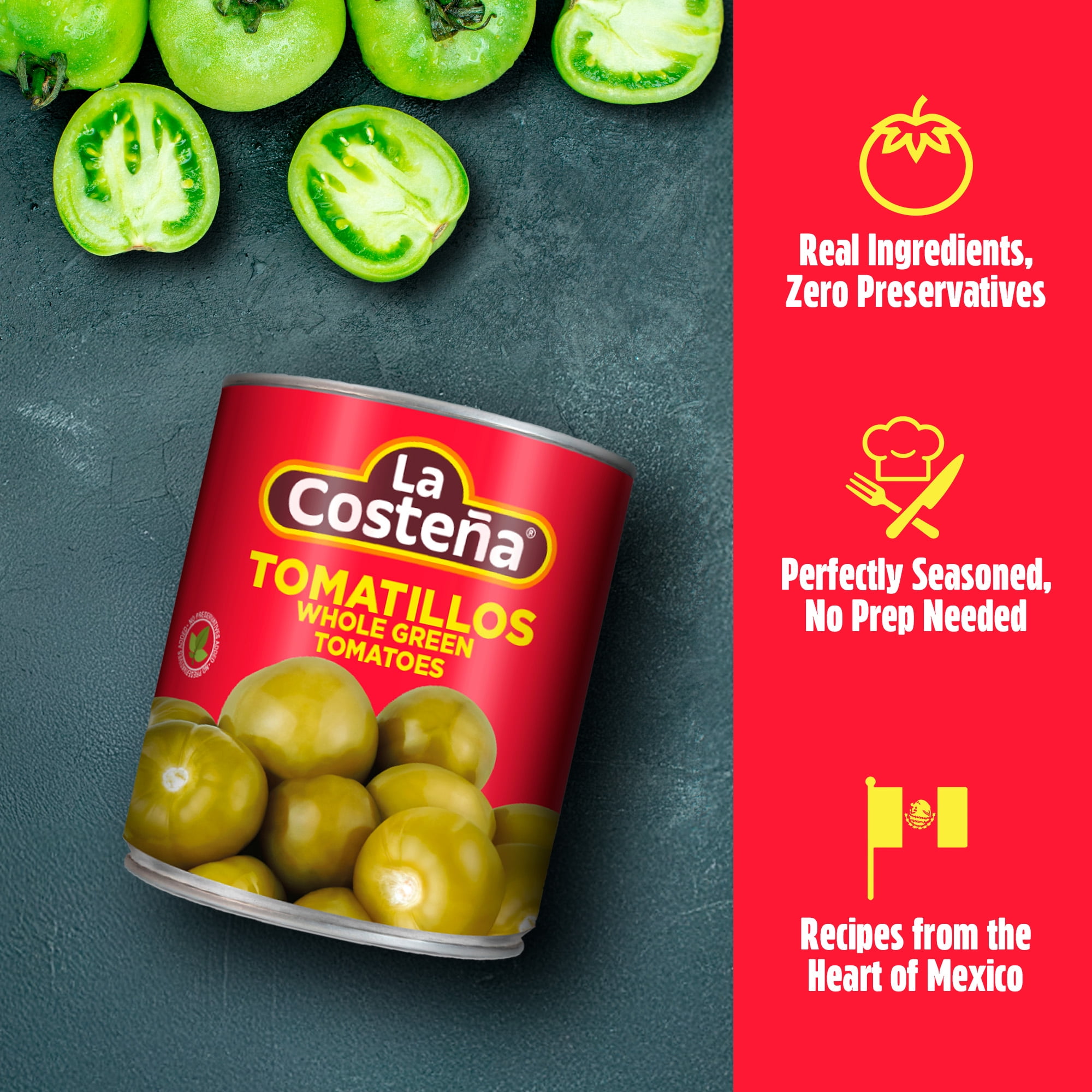 La Costeña Pickled Green Tomatillo, 28 oz