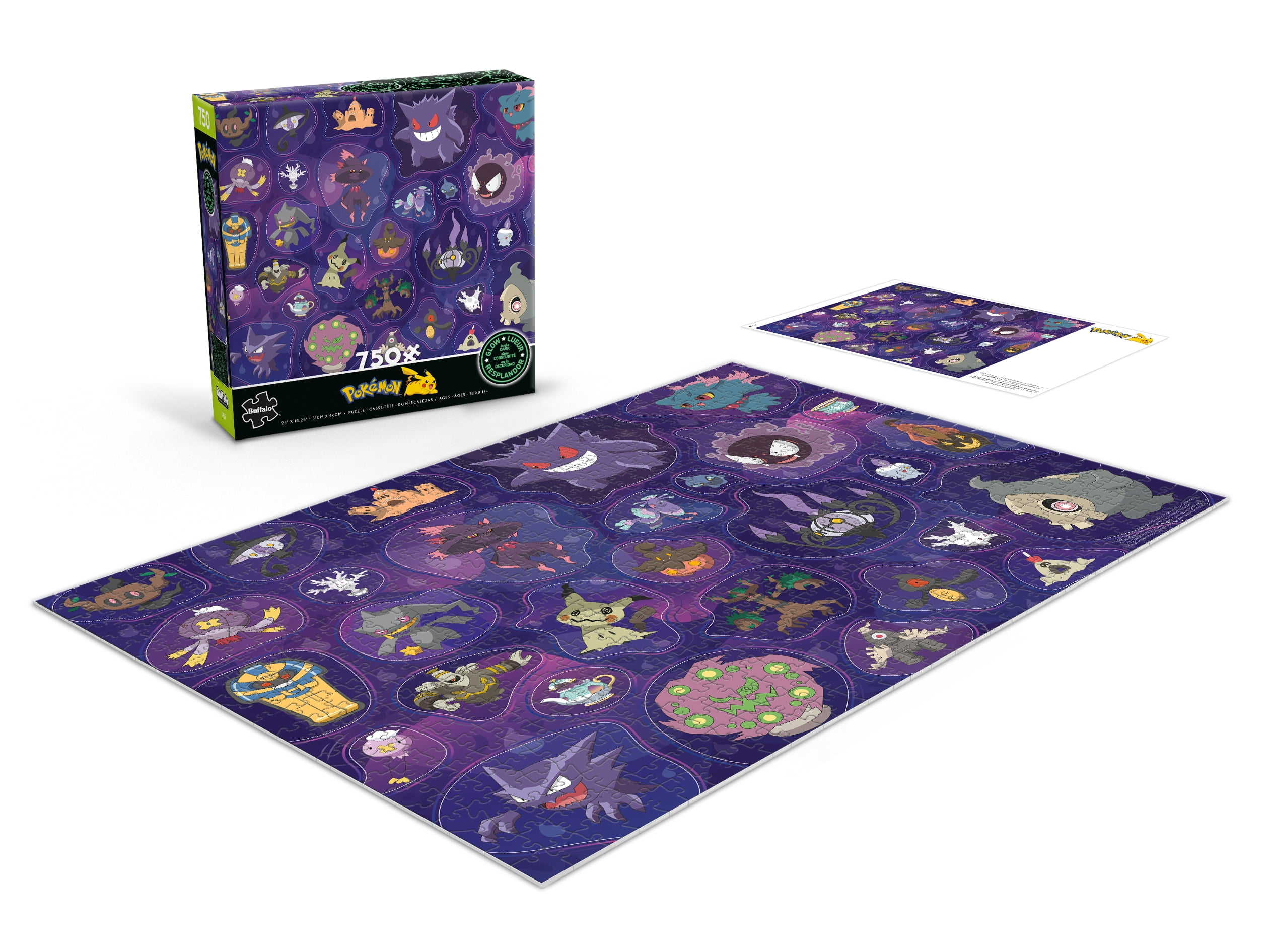 Ceaco Pokemon Ghost Type Glow 750-PC Interlocking Jigsaw Puzzle
