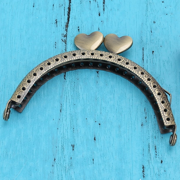 Marcos de monedero de Metal semicircular de 85 cm broche de beso de corazón accesorios de bricolaje Hugtrwg Para estrenar