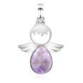 thumbnail image 1 of Pendentifs Quartz Rose Fée Anges Pendentif pour Colliers Femmes Filles Bijoux, 1 of 6