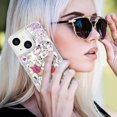 thumbnail image 6 of Compatible with iPhone 15 Bling Diamond Case Sparkle 3D Crystal Rhinestone Glitter Case Luxury Cute Butterfly Floral Case Women Girly Soft TPU Bumper Shockproof Phone Cover, Silver, 6 of 6