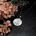 thumbnail image 5 of PicturesOnGold.com Saint Anne Religious Medal - 3/4 inch Size of a Nickel, Solid 14K White Gold, 5 of 8