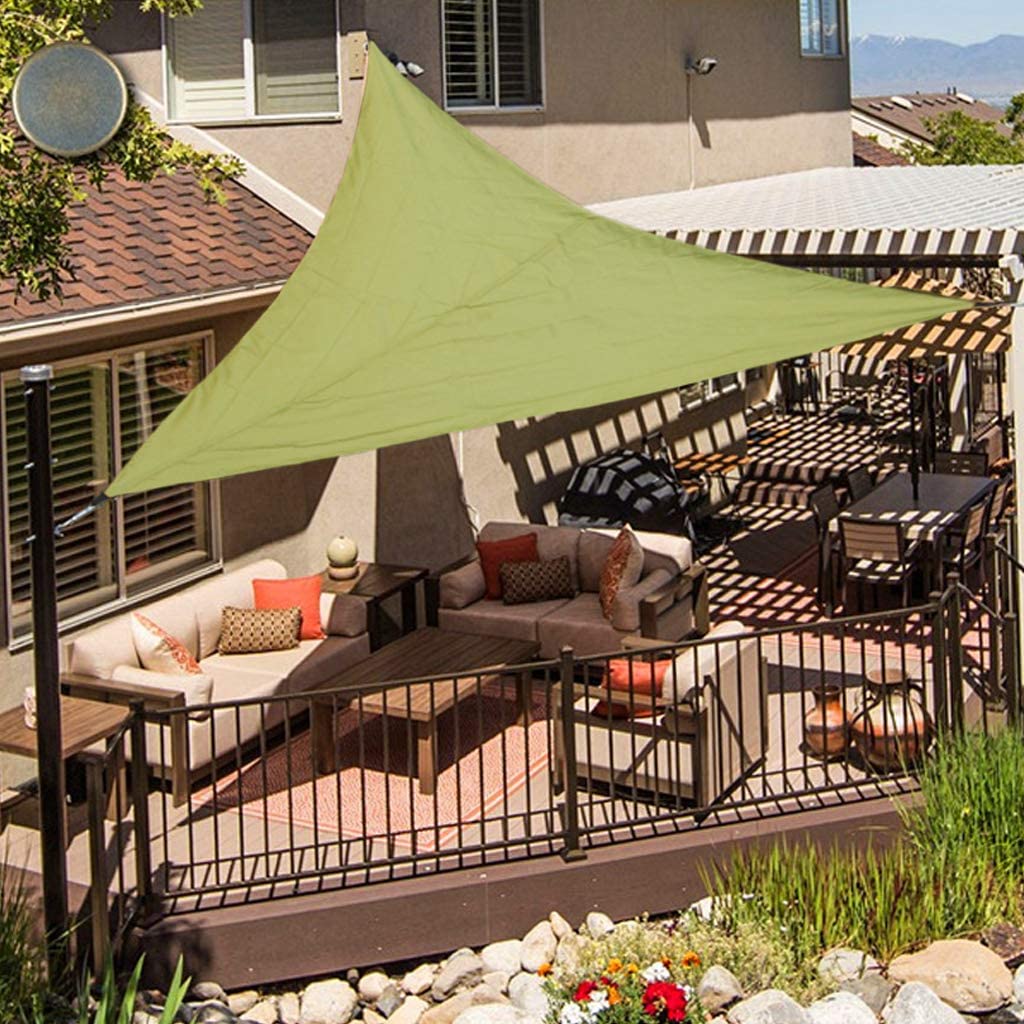 Voiles Ombrages Imperméable Triangulaire Multi Couleur Taille Toiles D'ombrages UV Protection pour Patio Jardin Terrasse Extérieur Balcon avec Anneau D et Cordons Orange 2.9x2.9x4.2M