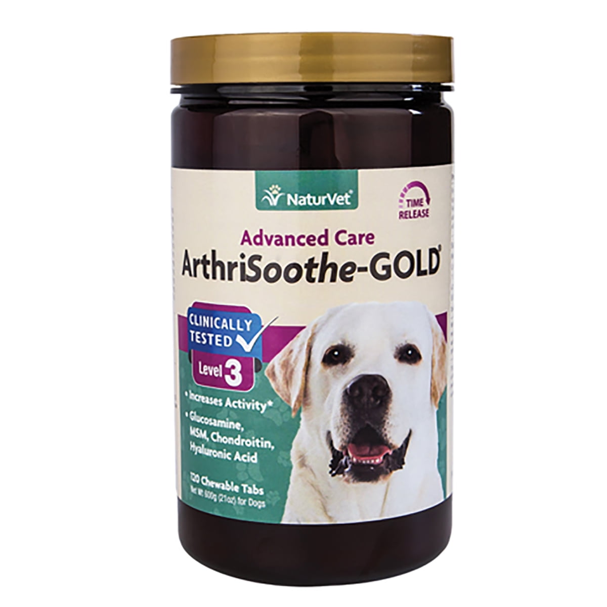 NaturVet ArthriSootheGOLD Level 3, MSM and Glucosamine for Dogs and