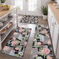 thumbnail image 2 of Pioneer Flower Floral Print Pattern Kitchen Rugs Sets Of 3,Kitchen Runner Rugs Non Skid Washable,Decorative Kitchen Floor Mats for Kitchen,Sink,Laundry,17X30 Inch + 17X47 Inch + 17X59 Inch, 2 of 6
