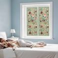 thumbnail image 3 of Sage Green Floral Window Privacy Film, Spring Flowers Leaves Farmhouse Static Cling UV Sun Blocking Heat Control Window Tint Day and Night, Non-Adhesive One Way Windows Privacy Cover 17.7''x39.3'', 3 of 7