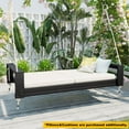 thumbnail image 3 of Sumdeal Twin Size Porch Swing Bed Seating Group,Black, 3 of 8