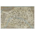 thumbnail image 1 of Great BIG Canvas | Rolled Poster Print entitled Monuments of Paris Map - Blue, 1 of 4