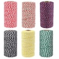 thumbnail image 1 of 1 Roll 2mm Christmas Cotton Twine and Natural Jute String Rope for Gift Wrapping Tag Ornaments,328FT, 1 of 8
