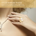 thumbnail image 3 of MasteelfCA Finger Ring Watch Butterflies Embellishment Creative Finger Ring Watch Gift, 3 of 8