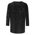 thumbnail image 4 of Womens Blouses 3/4 Length Sleeve Womens Tops Casual Round Neck Cute Tops Fashion Loose Fit T Shirts Ladies Tops and Blouses Long Sleeve Shirts for Women, 4 of 5