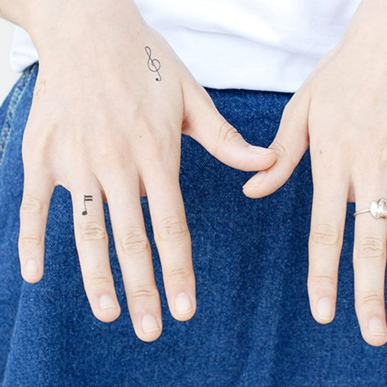 Personalised Initials Wedding Ring Temporary Tattoo Waterproof