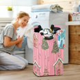 thumbnail image 5 of Yayeee Freestanding Laundry Hamper with Handle Collapsible Large Storage Basket for Clothes, Pink Gingerbread House, 5 of 7