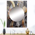 thumbnail image 1 of Designart "Marble Abstraction in Soft Colors III" Abstract Marble Mirror Wall Decor - Modern Gold Abstract Mirror Wall Art For Entryway - 40" x 30" Inch, 1 of 5
