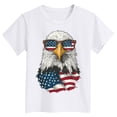 thumbnail image 5 of Kids T-Shirt 2-14 Years American Flag Patriotic Print 4th of July Independence Day Outfit Casual Summer Tee Soft Lightweight Stylish Cute Trendy(9-10 Years,A94-White), 5 of 5