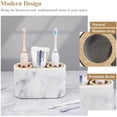 thumbnail image 2 of Shinowa Toothbrush Holder,Premium Toothbrush Organizer,Bathroom Storage Organizer for Electric Toothbrush, Toothpaste, Razor, Comb, Gravel White, 2 of 8