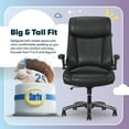 thumbnail image 3 of Serta Torrington Ergonomic Polyurethane Big & Tall Chair 400 lb. Capacity Black (52399-BLK), 3 of 9