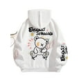 thumbnail image 1 of Sudadera con estampado de oso de Graffiti para mujer, Jersey holgado de cuello redondo, Tops cálidos de lana, ropa de calle, 1 of 4