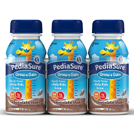 PediaSure Grow & Gain Nutrition Shake For Kids, Chocolate, 8 fl oz (Pack of 24)